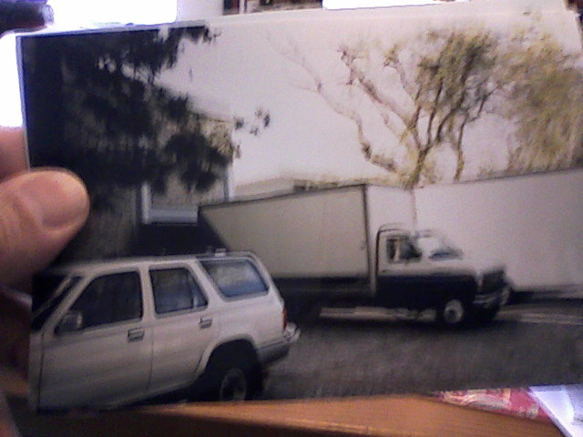 This is my old Forerunner, Andy Heller's LDR rig and a mystery rig, loading into Cubberley Theatre, Earthise Productions' Palo Alto Soundcheck, circa 1999, and tip of my thumb, 2013