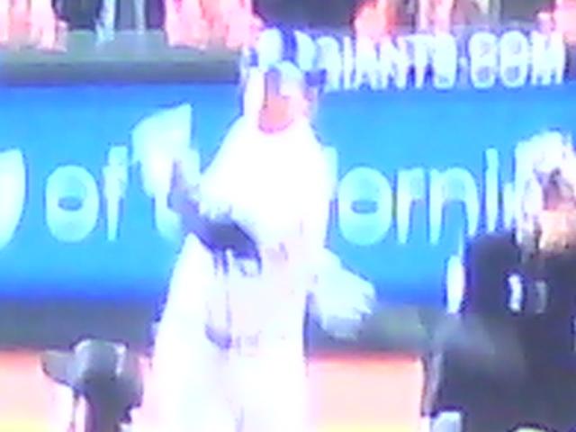 Carlos Gonzalez of Colorado hit a 2-run homer into McCovey Cove on Friday, April 11, 2014