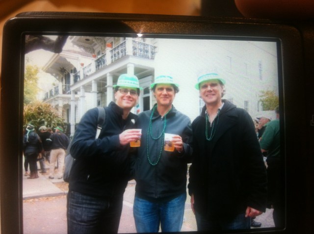 Charles Cohen, Steven Cohen and Eric Cohen, aka The Wild Cohen-Nolas, Garden District, St. Patrick's Day, NOLA, March 17, 2014