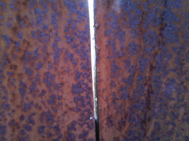 Richard Serra, corten steal maze, on loan to Stanford, close up, detail