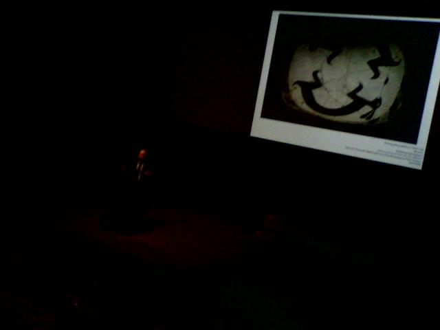 Matthew Robb and a slide of the Weisel mimbres