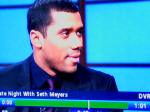 Russell Wilson on Seth Myers, at minute 42, saying "Be in the moment" if you excuse the mixing of television and print