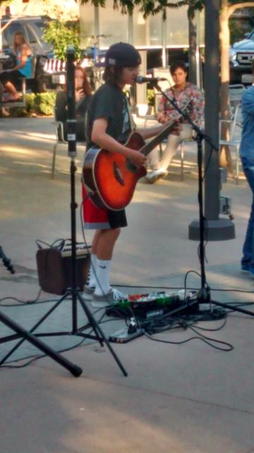 Unnamed young guitar whiz, Lytton Plaza, summer 2014