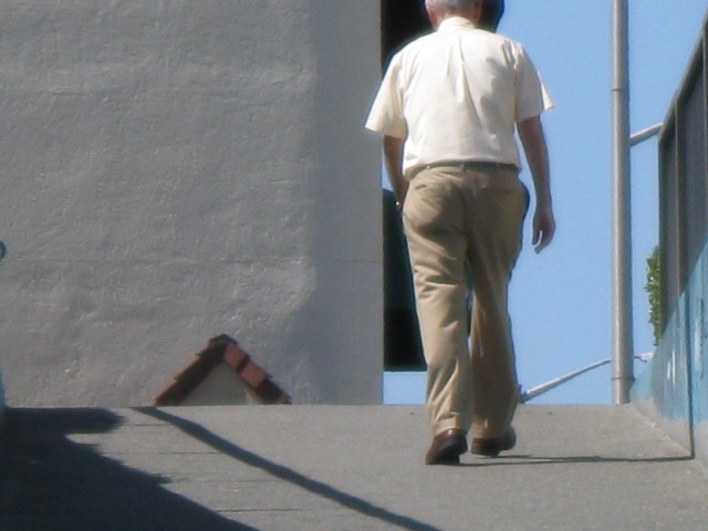 I took this photo, of Cali Ave bike pedestrian tunnel, in 2009; I hope this man is ok. 