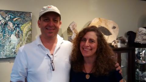 Mark Weiss and Carol Garsten, August, 2014, photo by Beth, her customer