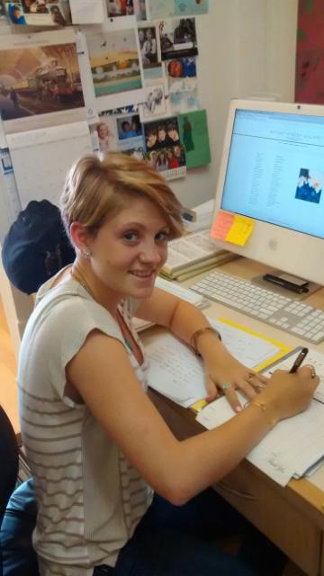 Devan John runs a 5:10 mile for the Michigan State Spartans but sat for me, kinda sorta, during her internship at Bryant Street Gallery of Palo Alto