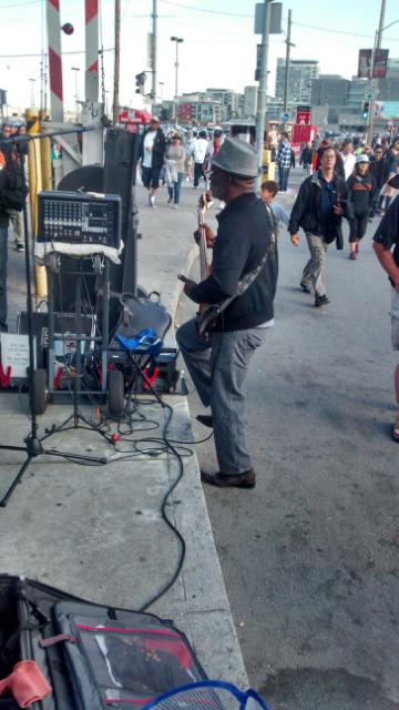 San Francisco street musician, July, 2014 perhaps channeling Jesse Fuller