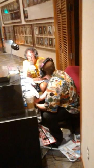 ON A LARK - I fed Vince Larkin notes as he interviewed Foothill College dentistry instructor Ken Horowitz post-Council about YMCA losing its lease at Palo Alto Square