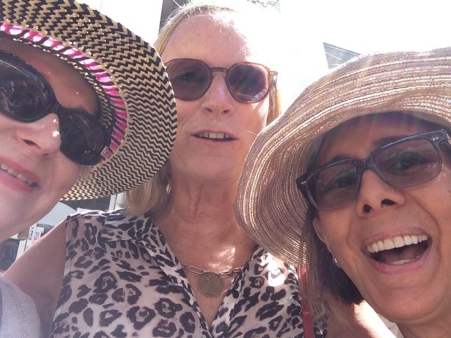 Ida Davis, Nancy Shepherd, Terry Acebo Davis selfie at Palo Alto Festival of The Arts, August, 2014