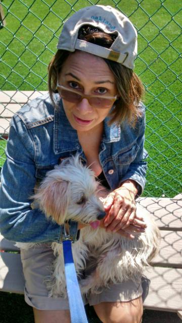 Terry Acebo Davis and Shylow, at Animal Services Palo Alto