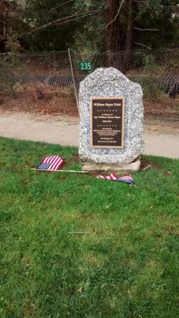Will Sigua Monument in center-right field, at Stan Troedson Field, Los Altos Hills Little League grounds, 235 feet from home plate. I played for the Dodgers there, 1974 and 1975. Ironically, a few minutes after shooting this, I learned of the death of William Parker, my coach.