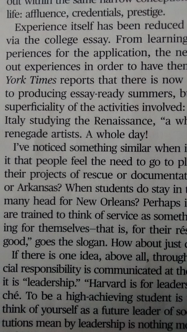 Wm  Deresiewicz in The New Republic August 2014