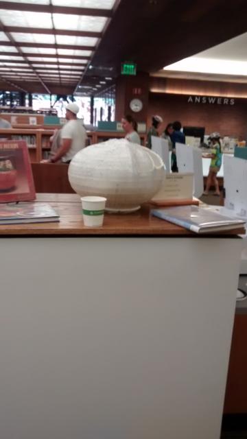 on the rancho purissima, in the rinconada, in the library, in Palo Alto, or near it, on the counter, in the pot, a message, a story, from 1976