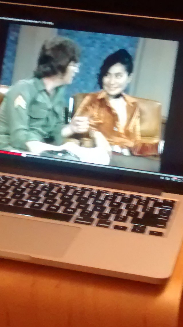 John Lennon, Yoko Onto, Dick Cavett, YouTube, Macpro, terry and I, groin rats, Ringo means apple in japan