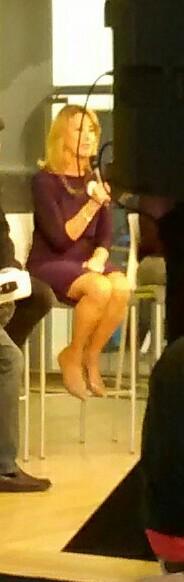 former council member Judy Kleinberg addressing private function at new HanaHaus at The Varsity, March, 2015