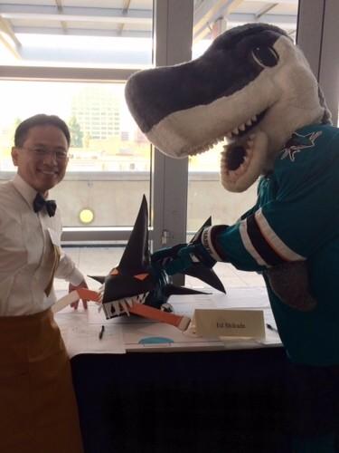 Ed Shikada (left) and an unidentified former San Jose co-worker